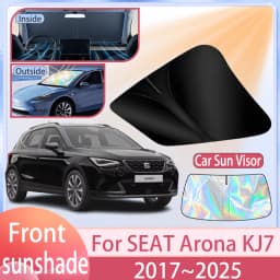 Car Sunshade For SEAT Arona KJ7 2017~2025 2024 2023 2022 2021 Front Windshield Sun Visor Cover Anti UV Protection Accessories