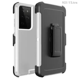 3 IN 1 For Samsung Galaxy S24 S23 S22 S21 S20 ULTRA S10 Plus Note 20 10 9 8 Heavy Duty Shockproof Armor +Belt CliP Phone Case