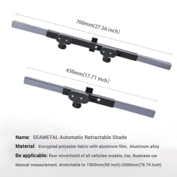 BLALION Car Windshield Sunshade Curtain Retractable Set Front Rear Window Sun Shade Protector UV Reflective Auto Sun Visor Cover