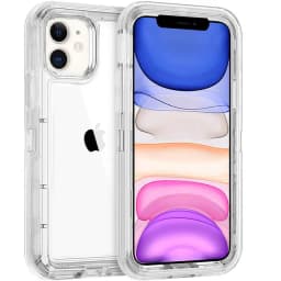 Military Level Heavy Duty Hard Case For iPhone 15 13 11 14 16Pro Max MINI XR XSMAX SE 6 7 8Plus 3IN1Transparent Shockproof Cases