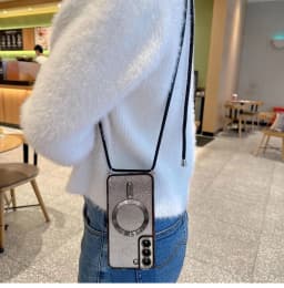 Crossbody Lanyard With Magsafe Case For Samsung Galaxy S25 S24 S23 S22 Ultra S23 FE Plus Magnetic Protection Soft Cover