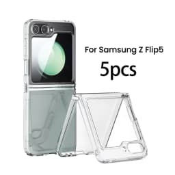 Toocki Transparent TPU Phone Case For Samsung Galaxy Z Flip 6 5 4 3 5G Phone Protector Shockproof Cover For Samsung Z Flip 6 5 4