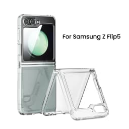 Toocki Transparent TPU Phone Case For Samsung Galaxy Z Flip 6 5 4 3 5G Phone Protector Shockproof Cover For Samsung Z Flip 6 5 4