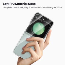 Toocki Transparent TPU Phone Case For Samsung Galaxy Z Flip 6 5 4 3 5G Phone Protector Shockproof Cover For Samsung Z Flip 6 5 4