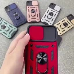 Case For Samsung XCover 7 Pro For Galaxy XCover 7 Camera Lens Cover Phone Ring Stand Armor rotate Cover