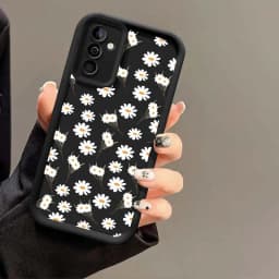 For Samsung Galaxy A56 5G A17 A07 A36 A26 A16 A06 A15 A25 A55 A35 A54 A14 A34 S26 Ultra S25 FE S24 Plus Daisy Flower Phone Case