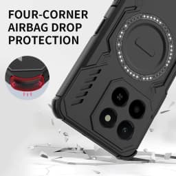 Breathable Heat Dissipation Magnetic Phone Case For Honor X6C X7C X8C Four Corner Shockproof TPU Frame Hard Plastic Back Cover