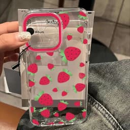 Strawberry Shortcake Wave Phone Case For iPhone 17 16 16e 15 14 13 12 11 Mini Pro Max X XR XSMax 7 8 Air Plus Transparent Cover