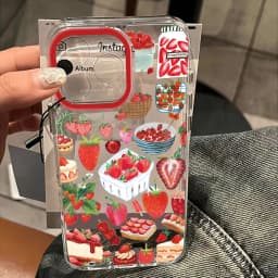 Strawberry Shortcake Wave Phone Case For iPhone 17 16 16e 15 14 13 12 11 Mini Pro Max X XR XSMax 7 8 Air Plus Transparent Cover
