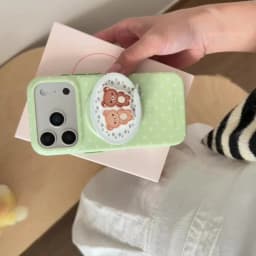 Ins Simple Polka Dot Magnetic Phone Case for iPhone 17pro 16 17 Promax 15Pro Max Cover with Magsafe Holder Shockproof Funda