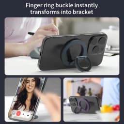 Double Sided Magnetic Phone Finger Ring Holder 360 Degree Rotation Mobile Phone Stand For Magsafe Magnet Bracket For iPhone 17