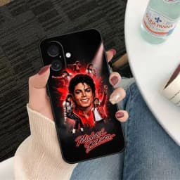 Phone Case For iphone 17 AIR 17E 16E SE4 16 15 14 8 7 Plus 13 12 11 Pro XR Max TPU Funda Shell Cover M-Michael J-Jackson Singer
