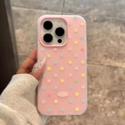 Cute Colorful polka dots Silicone Matte Candy Color 2 in 1 Phone Case for iPhone 17 Air 16e 16 15 14 13 Plus 12 11 Pro X XR Max