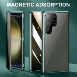 360° Protection Anti Peeping Metal Magnetic Double Sided Glass Snap Lock Case For Samsung Galaxy S26 S25 S24 S23 S22 Ultra Plus