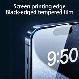 For IPhone17/17Pro/17e/17Air/17Pro Max Black Edge Tempered Glass HD Anti-Scratch Bubble-Free Easy Install Screen Protector 1Pack