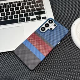 Luxury For Magsafe For Samsung S26 S25 S24 S23 Fe Ultra Plus Carbon Fiber Texture Phone Case Wireless Charge Halfborder Pc Cover
