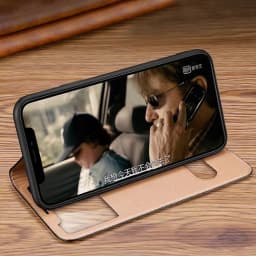 Genuine Leather Case For Iphone 11 12 13 14 15 16 Pro XS Max Case Window View Cover For Iphone XR 14 15 16 Plus Protector