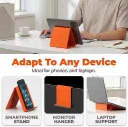 Portable Foldable Silicone Phone Holder, Universal Flexible Silicone Aluminum Phone Holder Stand, Premium Ergonomic Adjustable A