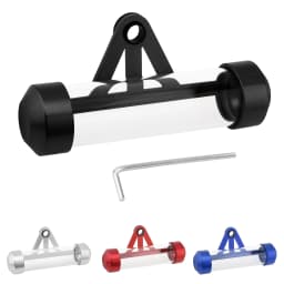 Universal Aluminum Alloy Waterproof Tax Disc Tube Holder Frame Fit for Motorcycle Scooters,Cylindrical Registration Storage Tube