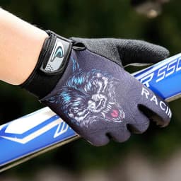 Men's Gloves Summer Spring Wolf Skull Breathable Non-Slip Touchscreen Cycling Sports Motorcycle Exercise Women Racing Gloves