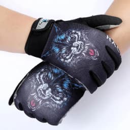 Men's Gloves Summer Spring Wolf Skull Breathable Non-Slip Touchscreen Cycling Sports Motorcycle Exercise Women Racing Gloves