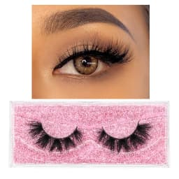 FOXESJI Mink Eye Lashes Fluffy Dramatic Wispy Cross False Eyelashes Strip Lashes Extension Natural Soft 3D Mink Eyelashes Makeup