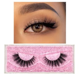 FOXESJI Mink Eye Lashes Fluffy Dramatic Wispy Cross False Eyelashes Strip Lashes Extension Natural Soft 3D Mink Eyelashes Makeup