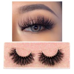 FOXESJI Mink Eye Lashes Fluffy Dramatic Wispy Cross False Eyelashes Strip Lashes Extension Natural Soft 3D Mink Eyelashes Makeup