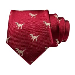 JEMYGINS New Design Animal Tie For Men Silk Woven Necktie 8cm Cartoon Dinosaur Fox Jacquard Fashion Party Wedding Gravata Gift