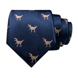 JEMYGINS New Design Animal Tie For Men Silk Woven Necktie 8cm Cartoon Dinosaur Fox Jacquard Fashion Party Wedding Gravata Gift