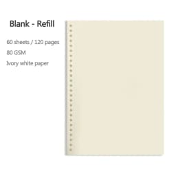 A5 B5 Loose Leaf Notebook Refill 60 Sheets Kawaii Spiral Binder Index Inside Page Dot Grid Blank Connell Stationery
