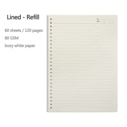 A5 B5 Loose Leaf Notebook Refill 60 Sheets Kawaii Spiral Binder Index Inside Page Dot Grid Blank Connell Stationery
