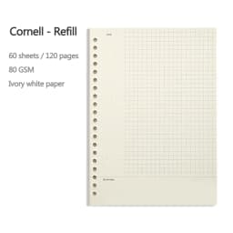 A5 B5 Loose Leaf Notebook Refill 60 Sheets Kawaii Spiral Binder Index Inside Page Dot Grid Blank Connell Stationery