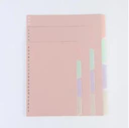 A5 B5 Loose Leaf Notebook Refill 60 Sheets Kawaii Spiral Binder Index Inside Page Dot Grid Blank Connell Stationery