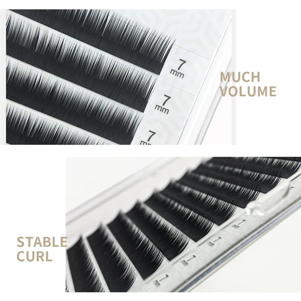 GAHAMACA Under Eyelashes 5mm/6mm/7mm Individual Eyelash Natural Soft False Cilio J/C Curl Lash Extension For Makeup Maquillaje