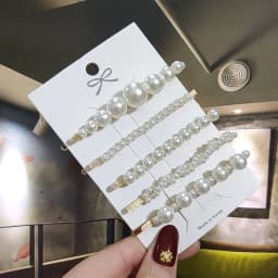 3/4pcs Set Pearl Hair Clip For Women Korean Hairpins Geometric Crystal Hair Barrettes Girl Hairgrip Hair Accessories