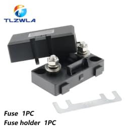 1Set ANS trumpet Fork Plug Fuse 20A 30A 40A 50A 60A 70A 80A 100A 150A 200A Bolt fixed insurance film + ANS-8 Safety plate base