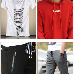 2Pcs Sweatpants Drawstring Strap Sports Pants Cord Woven Rope Belt Pants Hoodies Accessories DIY Apparel Sewing Band Supplies