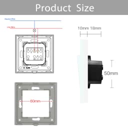 BSEED Mechanical Wall Light Switch Button 1/2/3Gang 1Way Crystal Glass Panel Power Switch On Off 250V White Black