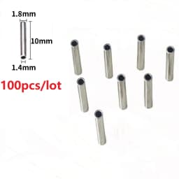 50-100pcs/lot stainless steel fishing line Aluminum Crimp sleeve copper tube Wire Pipe Crimp Sleeves Fishing Tackle accessories