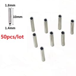 50-100pcs/lot stainless steel fishing line Aluminum Crimp sleeve copper tube Wire Pipe Crimp Sleeves Fishing Tackle accessories