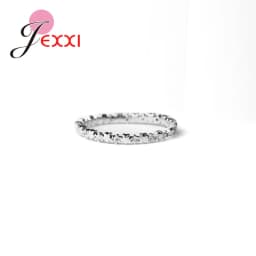 Luxury Original Delicate Solid 925 Silver Needle Stars Finger Ring Authentic Real Clear CZ Jewelry For Women Wedding Gift