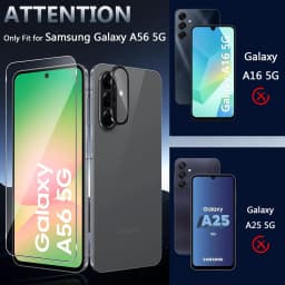 4/1Pcs For Galaxy A56 Screen Protector Samsung, Tempered Glass HD 9H High Aluminum Transparent Clear Anti Scratch Case Friendly