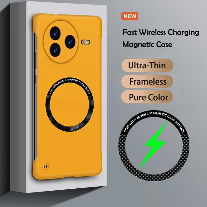 Luxury Ultra Slim Magnetic Frameless Solid Color Phone Case for Xiaomi Poco F7 Ultra F6 F5 F4 F3 X7 X6 Pro Shockproof Cover