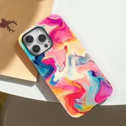 Fcicicase For Magsafe Wireless Charge Case For iPhone 16 15 14 13 Pro Max 12 11 Magnetic Double-layer Colorful Lines Cover