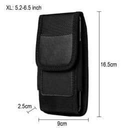 Vertical Nylon Cell Phone Belt Clip Holster Pouch Buckle Wallet Card Holder Case Cover For iPhone Samsung Xiaomi Phone Waist Bag