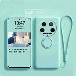 Case Fro Xiaomi 14 Ultra Liquid Silicone Ring Holder Soft Phone Cover for Xiaomi 14 Ultra Shockproof Back Fundas Xiaomi 14Ultra