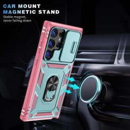 Case For Samsung S25 S24 S23 Ultra Plus S24 FE A56 A36 A16 Heavy Duty with Camera 360 Degree Rotate Kickstand Shockproof Cover