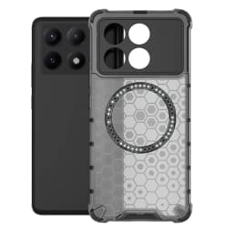 Magnetic Ring Transparent Phone Case For Xiaomi Poco F5 F6 X6 Pro X6Pro Shockproof Clear Full Coverage Cases Cover