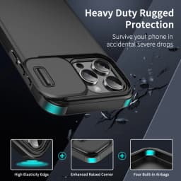 Matte Shockpoof Slide Camera Lens Protection Phone Case For Apple iPhone 17 16 Pro Max Armor Cover For Iphone16 17Pro 17Air